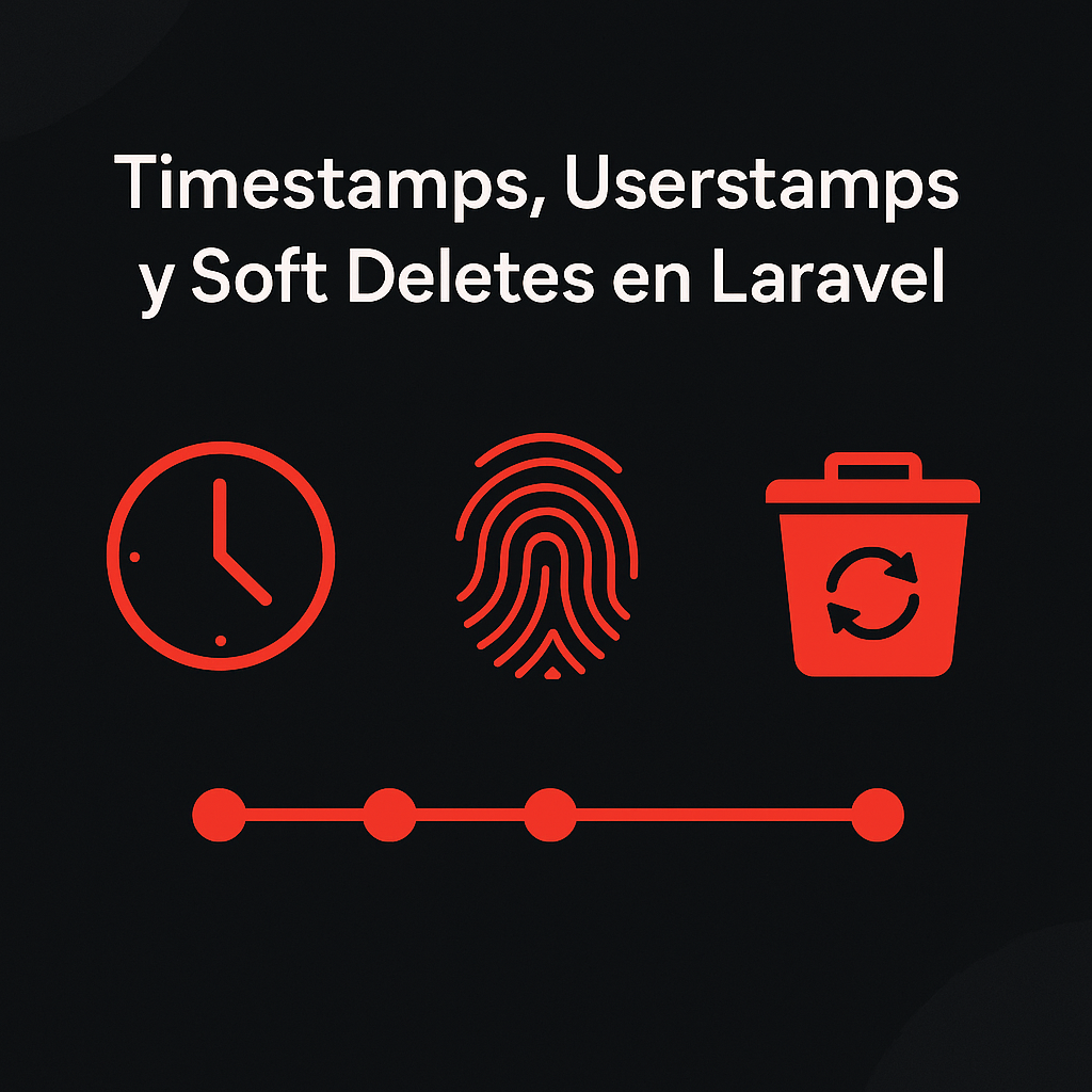 Timestamps, Userstamps y Soft Deletes en Laravel: guía completa con patrones, paquetes y buenas prácticas
