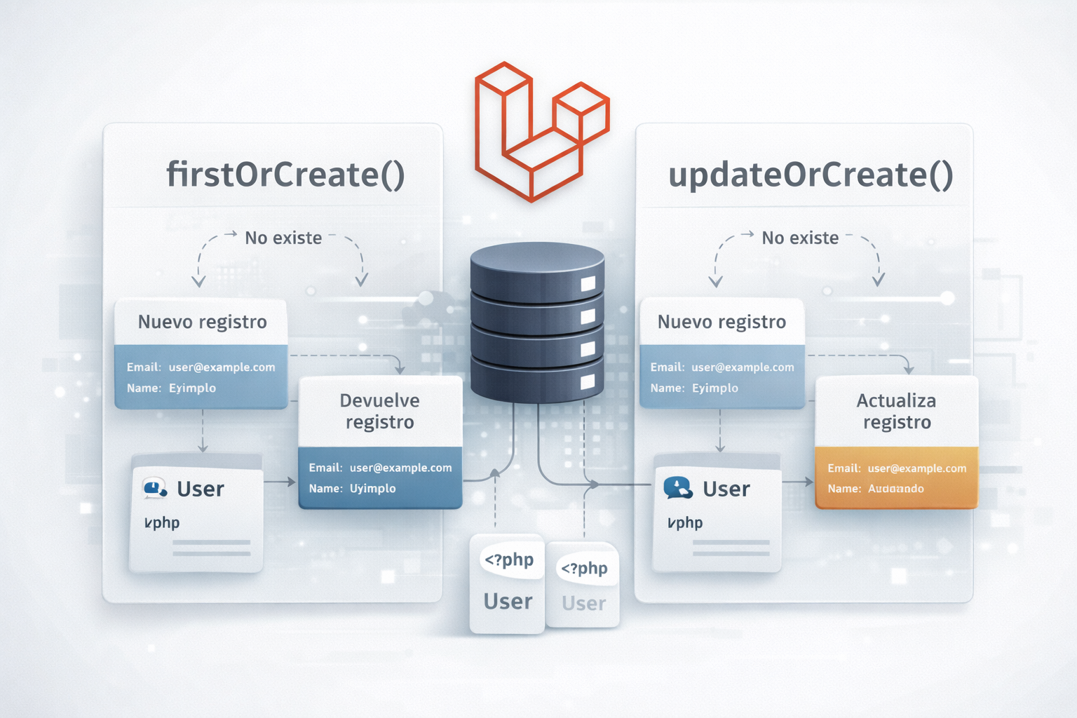 firstOrCreate vs updateOrCreate en Laravel: Diferencias, Casos de Uso y Buenas Prácticas